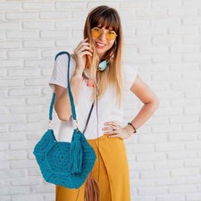 Luxury Look Handmade New Fashion Fabric Crochet Handbag for Office/Travel Women