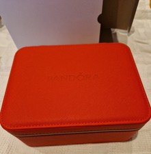 Pandora Red Jewellery Box with Pink Compartments