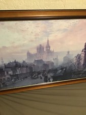 a vintage oakrosewoodgilt framed lithograph print by artist john oconnor charm p