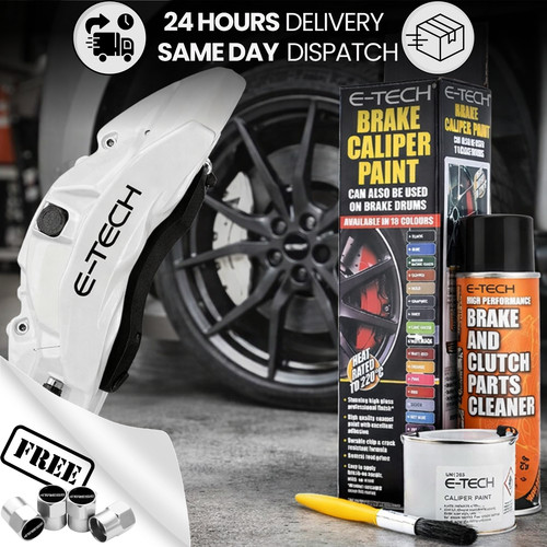 White brake caliper - brake, paint