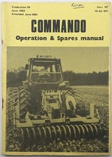 Original McConnel Commando Operation & Spare Parts Manual, June 1983