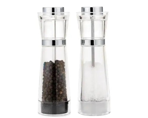 Clear salt pepper mill set - clear,