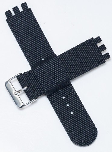 Tough black nylon canvas watch - nylon,