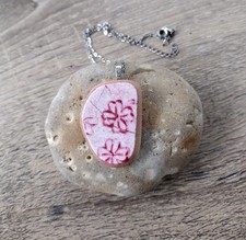 NECKLACE SEA POTTERY  19IN