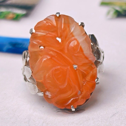 Antique silver carved oval - antique,