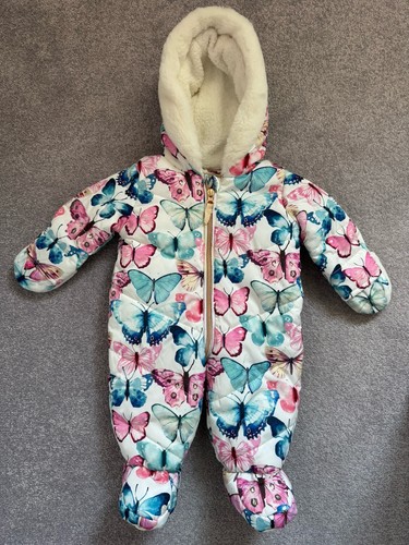 Girls butterfly snowsuit - butterfly, 0-3