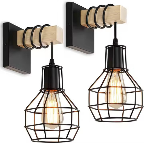 Industrial wall lamp indoor - 2x,