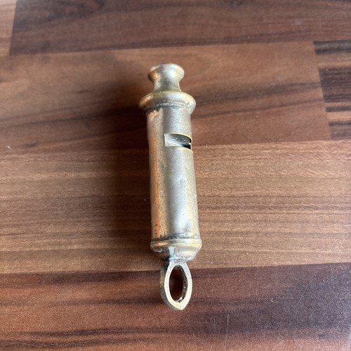 Antique police whistle brass - police,