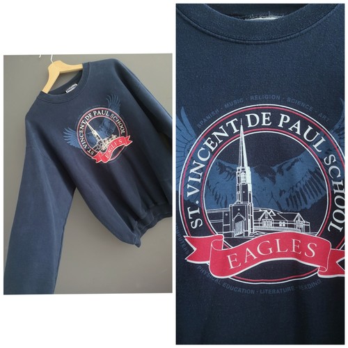 Vintage 90s hanes navy blue - hanes,
