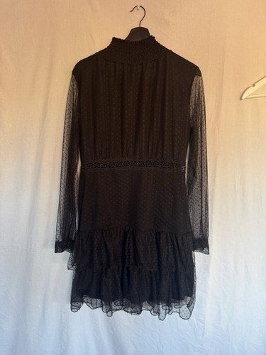 Black dobby mesh - tiered, mini