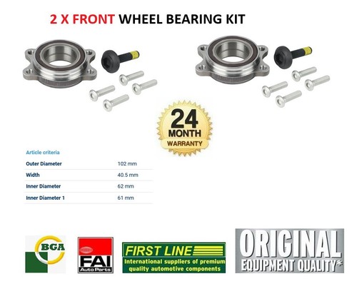 Front axle wheel bearings - 2x,