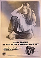 1983 Vintage Magazine Advertisement Sissy Spacek Album Hangin' Up My Heart