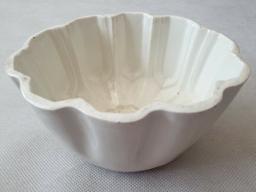 Vintage white ceramic fluted - vintage,