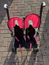 Toy Double Buggy Pushchair