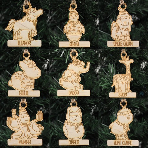 Personalised animal baubles - personalised,