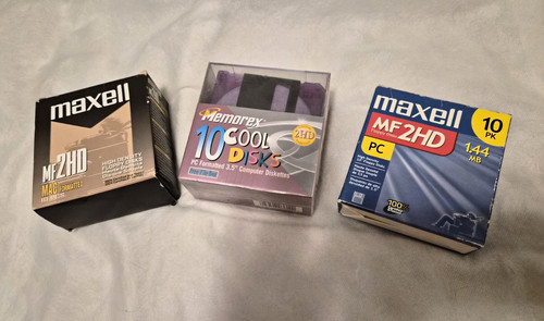 Floppy disk lot maxell memorex - lot,