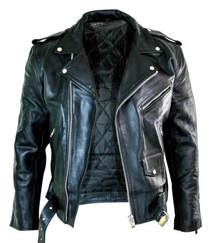 Mens motorcycle leather jacket - leather,