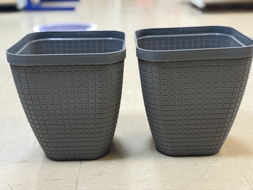 Grey square plastic - square,