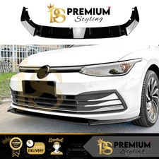 VW GOLF MK8 TDI TSI FRONT SPLITTER SPOILER LIP GLOSS BLACK 2019+