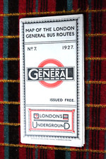 LGOC LONDON GENERAL OMNIBUS COMPANY BUS MAP No.7 1927