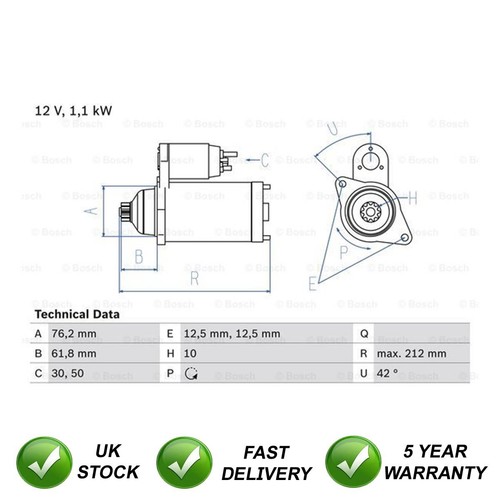 Starter motor sjr - starter, golf