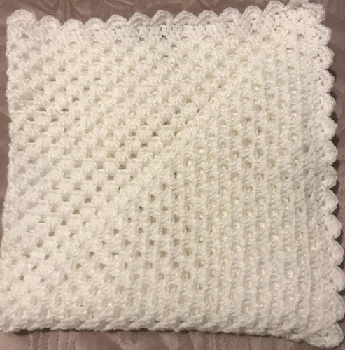 Hand knitted crochet baby pram - hand,