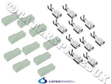 10 X 6mm HEAT RESISTANT ELECTRICAL SPADE TERMINAL FASTRON & NYLON COVERS 