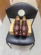 Loake Wood Stock Lifestyle Men’s Dual Tone Semi Brogue Shoes Size 8.5 F