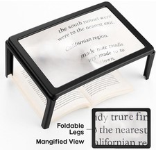 Large Magnifying Glass PVC Hands Free With LED Light Magnifier Reading Sewing