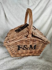 Fortnum And Mason F&M Small Huntsman Picnic Hamper Wicker Basket