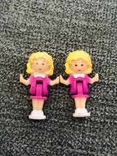 Vintage Polly Pocket 2 Dolls for Swing Earrings 1993