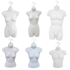 White High Quality Half/Full Hanging Mannequin Torso Body Form Display Bust