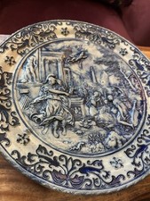 German Salt Glaze Stoneware Plate 