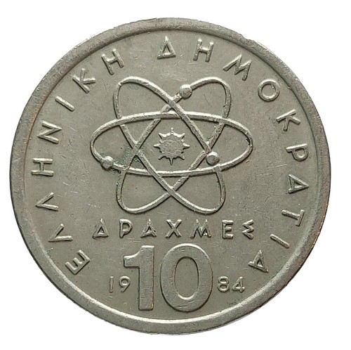 1984 greece drachma coin - 10,