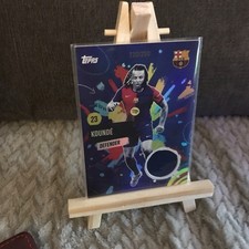 Topps Barcelona team set 2024 Kounde Barcelona match worn shirt  130/250 card