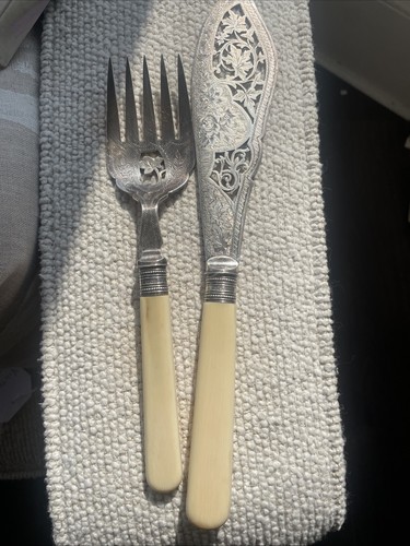 Victorian silver and - , bone