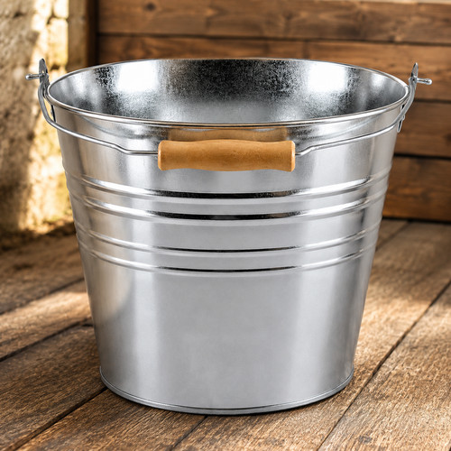 15l galvanised steel bucket - 15l,