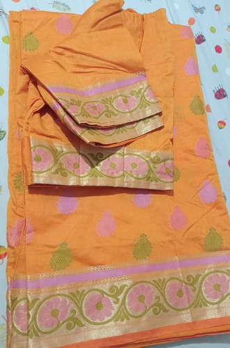 Silk saree with - saree, ready