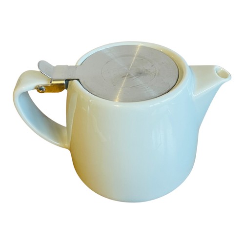 Home white ceramic teapot - ceramic, with