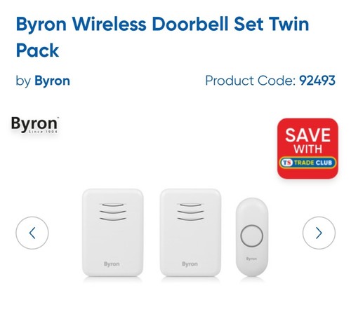 Beyron wireless doorbell twin - beyron,