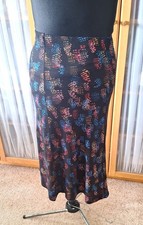 DAVID NIEPER ABSTRACT PRINT MIDI LENGTH FLARED SKIRT Size 12 + INFINITY SCARF