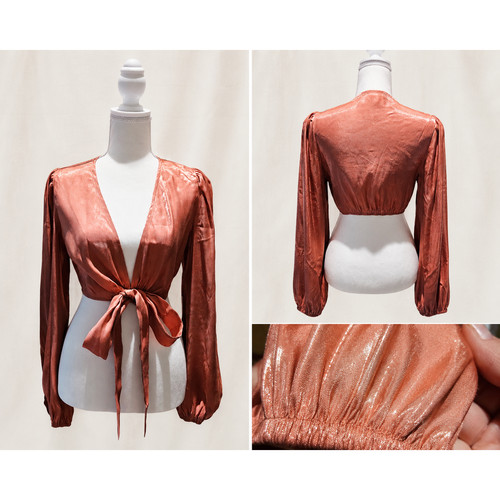 Venus metallic tie front - metallic,