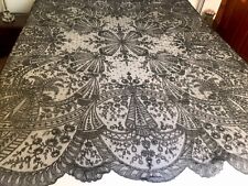 Antique Black Lace Shawl