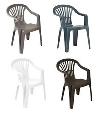 3X PLASTIC GARDEN CHAIRS- LOW