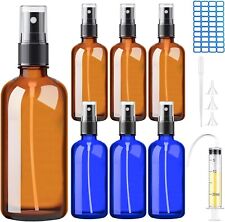 6 x 100ml Amber Glass Spray