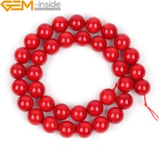 6mm Natural Gemstone Round Red Coral Beads Jewelry Making 15" Beading Supplies