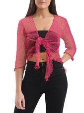 Womens Ladies Tie Up Knitted