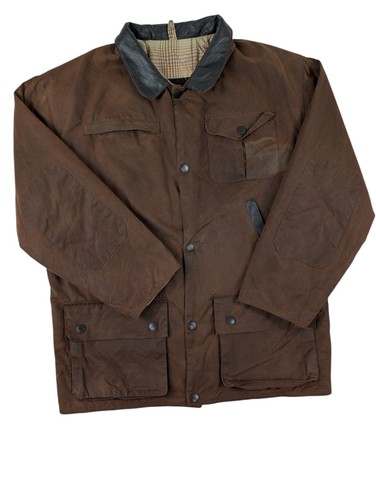 Barbour bushman wax jacket - bushman, m