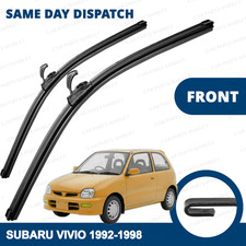Front Windscreen 19" 15" Flat Aero Wiper Blades Pair for Subaru Vivio 1992-1998