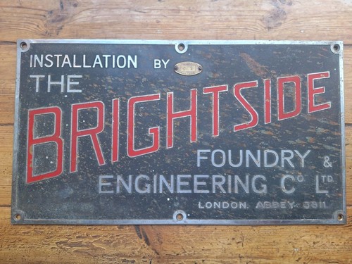 Vintage brass makers name - vintage,